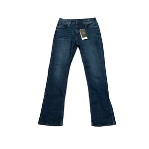 TPJ Mens Dark Wash Bootcut Denim Jeans 33x34